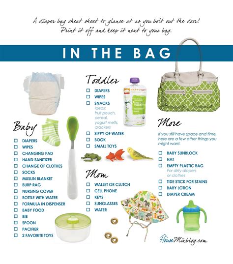 what do you need in a diaper bag.